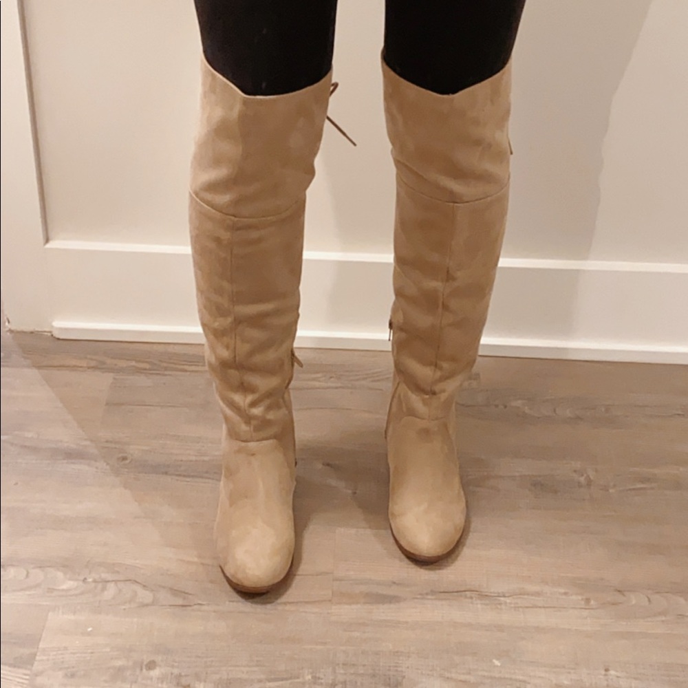 💗Knee High Boots w Lace Detail